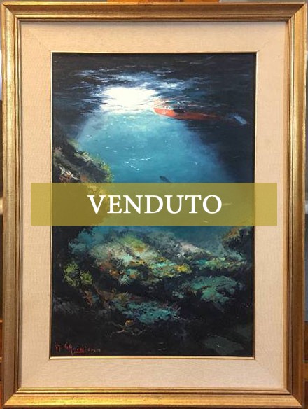 Dipinto ad olio su tela del pittore genovese Giuseppe Arigliano