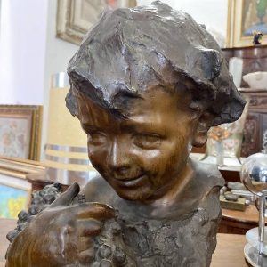 Busto di fanciullo in bronzo primi ‘900