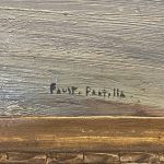 Paesaggio marino dipinto olio su tavola: Fausto Pratella