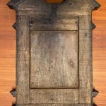 Antica cornice a tempietto ebanizzata con inserti in marmo del XVII secolo – 009