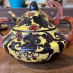 Servizio da tè MGA (Mazzotti Giuseppe Albissola) in ceramica maiolicata