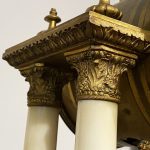 Antico orologio a pendolo in bronzo dorato e marmo del XIX secolo ‘800 – 004