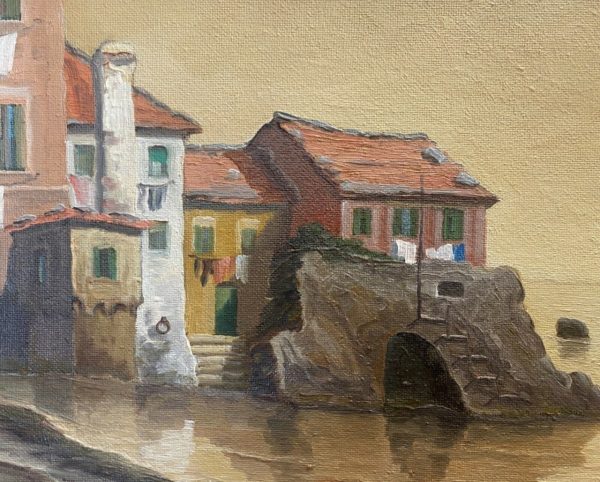 Dipinto ad olio su tela di Saverio Seassaro Capo Santa Chiara, Boccadasse - 002 - Dettaglio