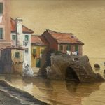 Dipinto ad olio su tela di Saverio Seassaro Capo Santa Chiara, Boccadasse – 004