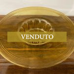 Piatto in vetro di Murano colore ambra degli anni 40 – 002
