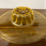 Piatto in vetro di Murano colore ambra degli anni 40 – 004