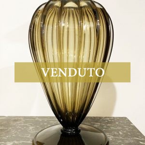 Vaso ambrato in vetro di Murano degli anni ‘30 - 001