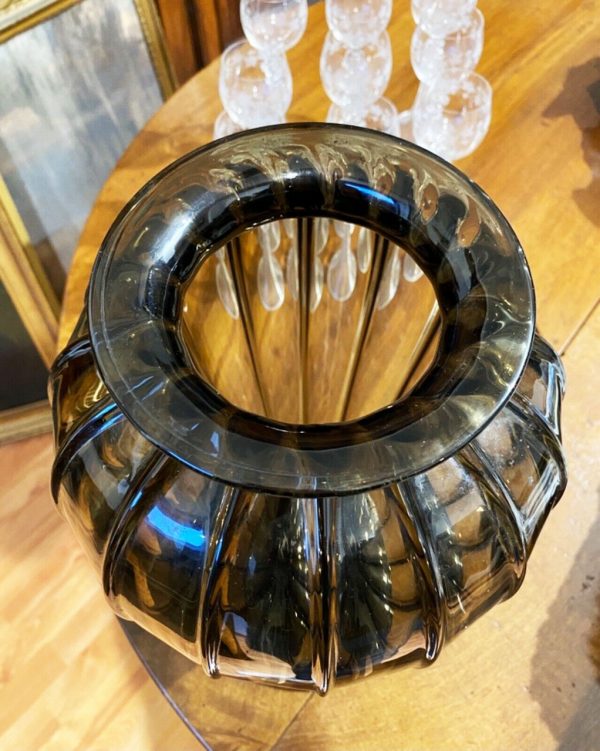 Vaso ambrato in vetro di Murano degli anni ‘30 - 005