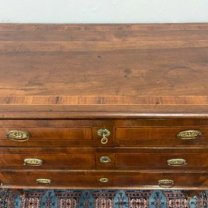 Antico comó Luigi XVI lastronato e filettato del 1700 XVIII secolo - Seconda vista dall'alto