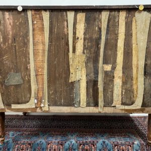 Antico comó Luigi XVI lastronato e filettato del 1700 XVIII secolo - Vista posteriore