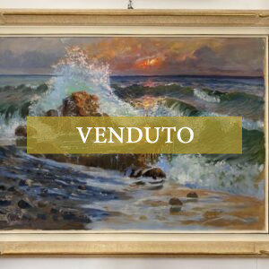 Dipinto ad olio su cartone di Gerolamo Varese: marina - Immagine principale