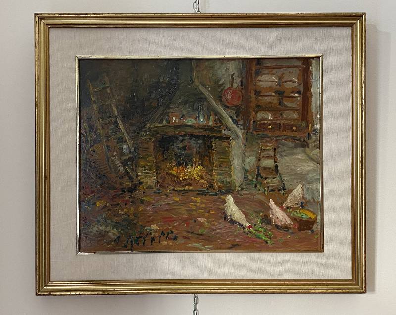 Amedeo Merello – Antica cucina di Fumeri – dipinto ad olio – Foto principale