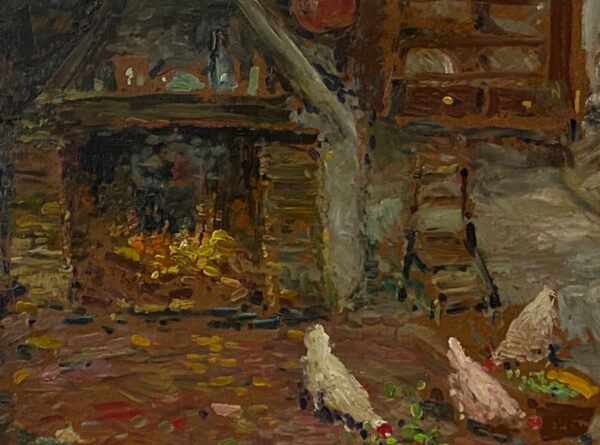 Amedeo Merello - Antica cucina di Fumeri - dipinto ad olio - Dettaglio