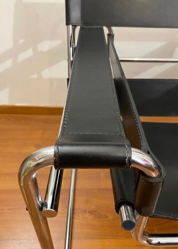 Wassily Chair – GAVINA – designer Marcel Breuer – Particolare del bracciolo della poltrona