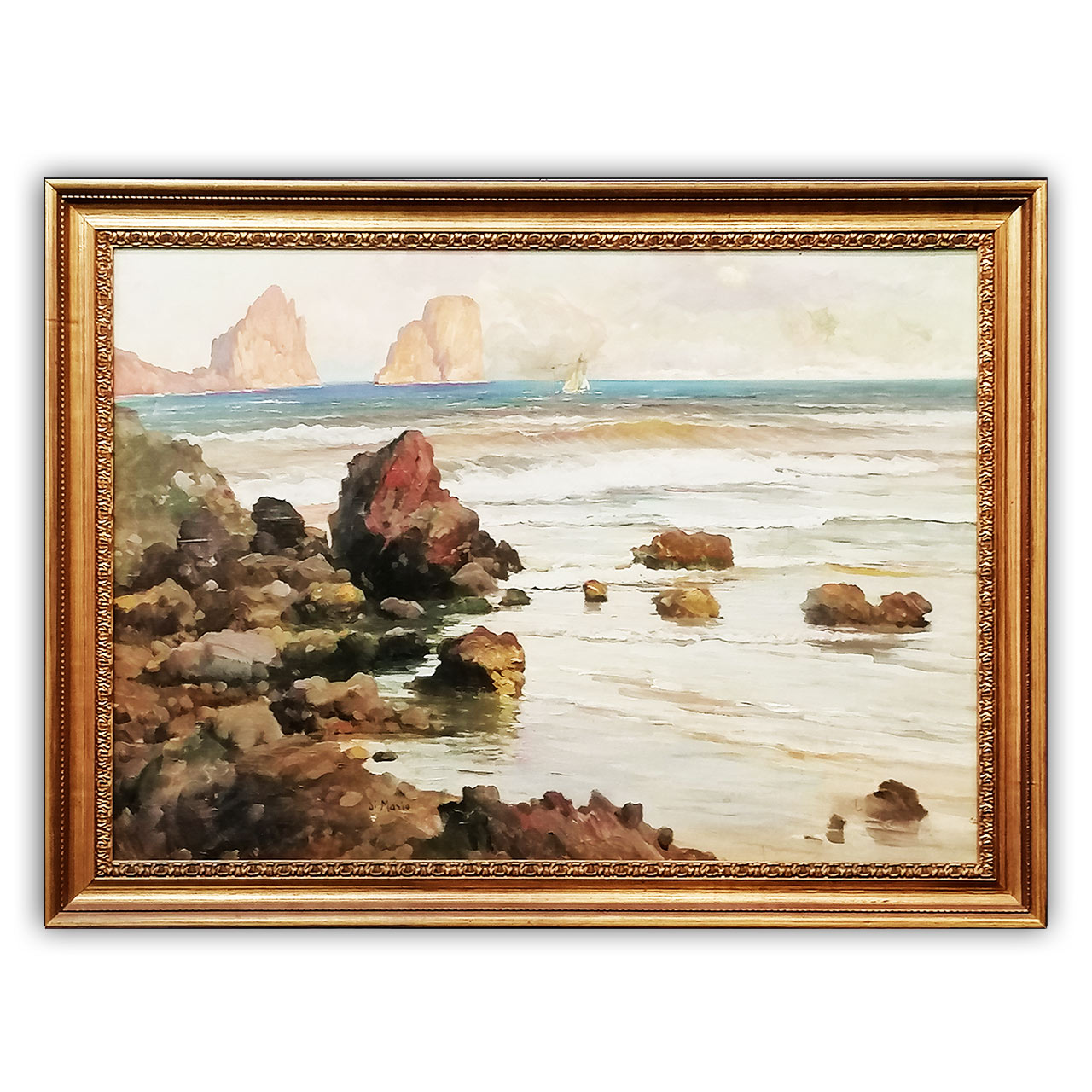 Faraglioni di Capri: dipinto ad olio del ‘900