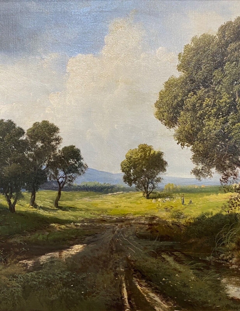 Dipinto ad olio di Henry Markó- paesaggio di campagna – 006 – Particolare centrale