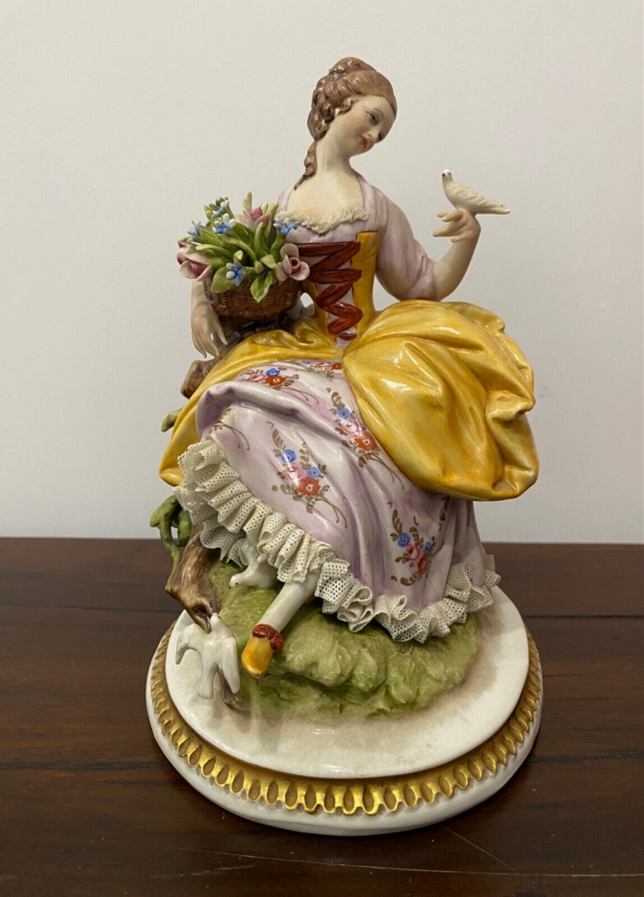 Statua di porcellana Capodimonte di Giuseppe Cappè – Dama – 001 – Immagine principale