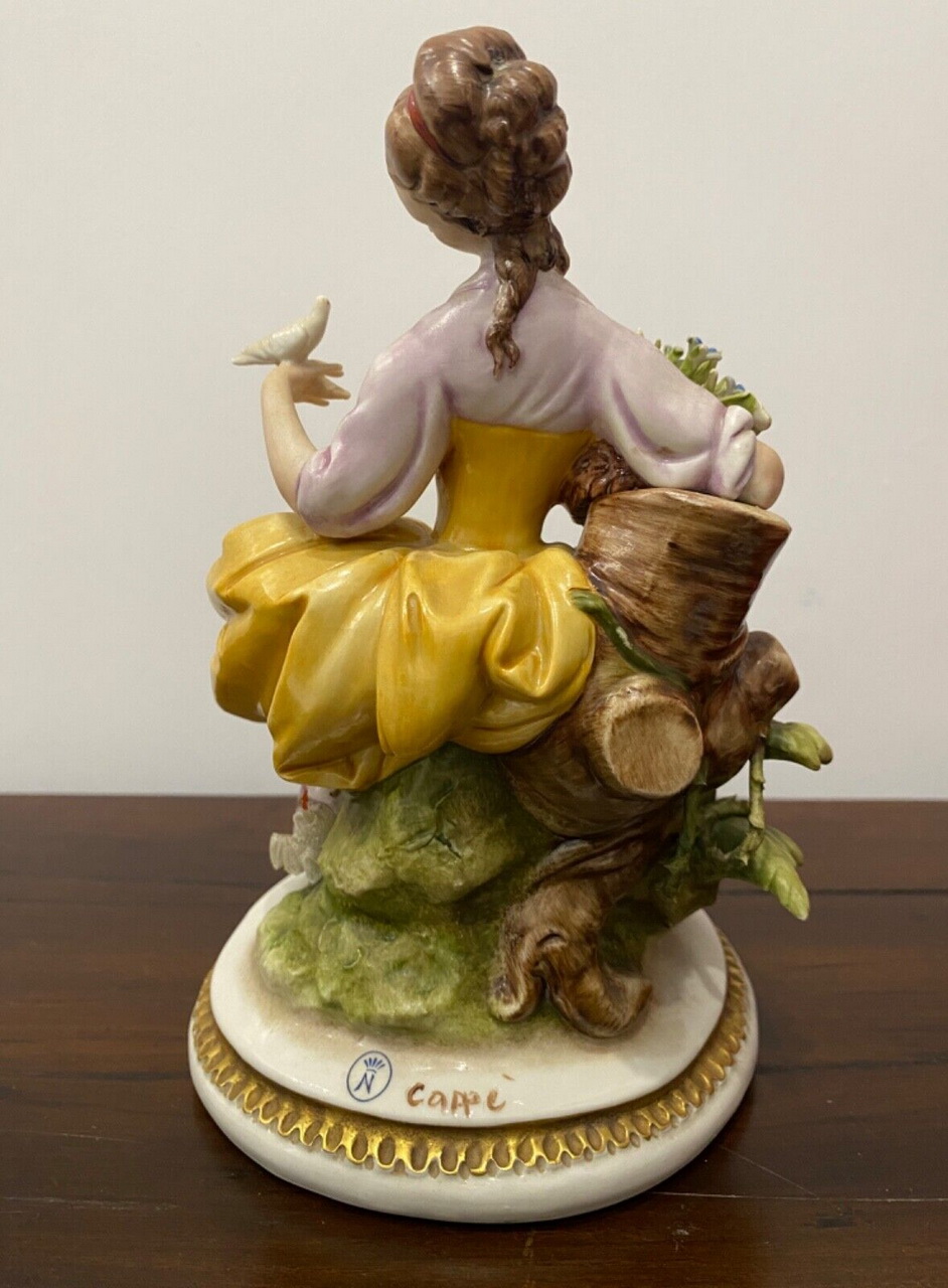 Statua di porcellana Capodimonte di Giuseppe Cappè – Dama – 003 – Vista posteriore