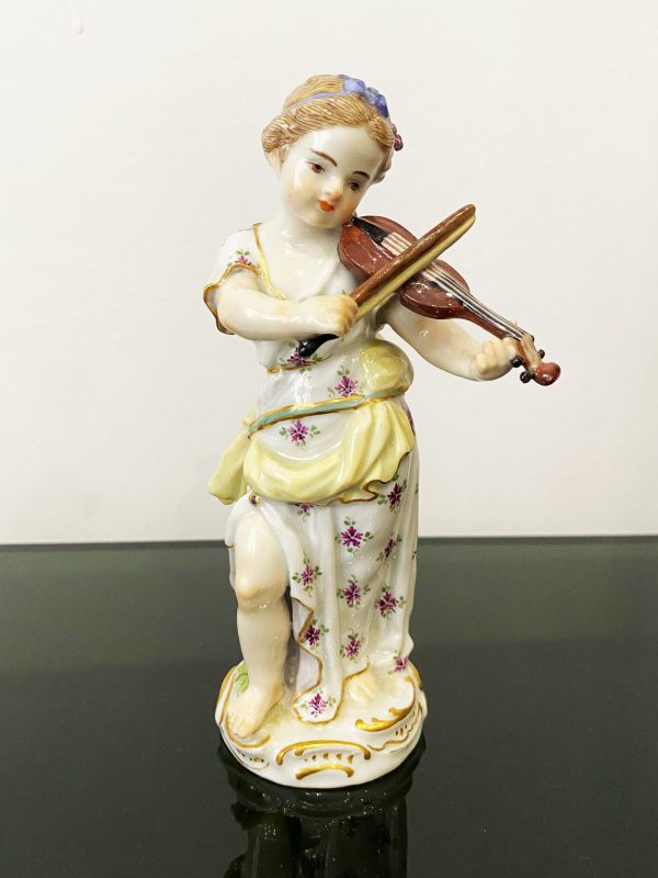 Statuina Meissen, XX secolo: fanciulla con violino - Immagine principale