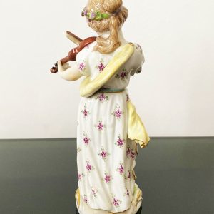 Statuina Meissen, XX secolo: fanciulla con violino - Retro