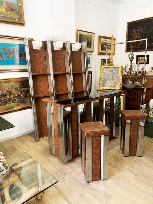 Set bar anni '70, designer Willy Rizzo