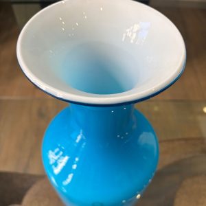 Venini, vaso “Opalino” 1985 colore azzurro - Immagine dall'alto
