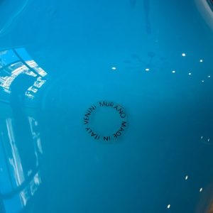 Venini, vaso “Opalino” 1985 colore azzurro - Particolare