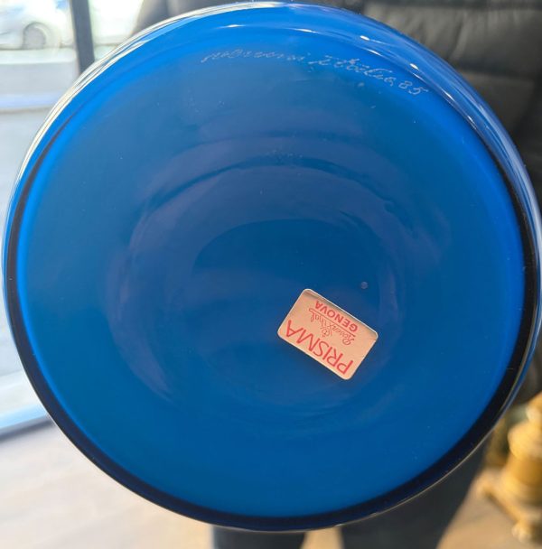 Venini, vaso “Opalino” 1985 colore azzurro - Particolare