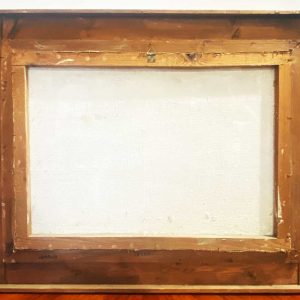 Angelo Silvio Galli: dipinto ad olio su tela, scena d’interno - Retro