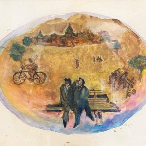 Attilio Mangini Attilio: acquerello su carta - Dettaglio