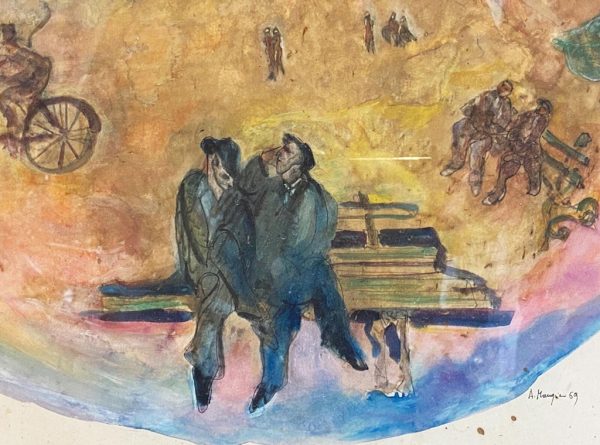 Attilio Mangini Attilio: acquerello su carta - Dettaglio
