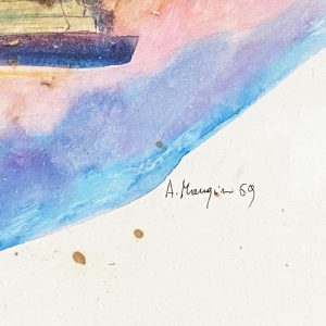 Attilio Mangini Attilio: acquerello su carta - Dettaglio della firma