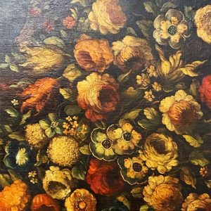 Natura morta: antico dipinto, olio su tela del XVIII secolo - Particolare