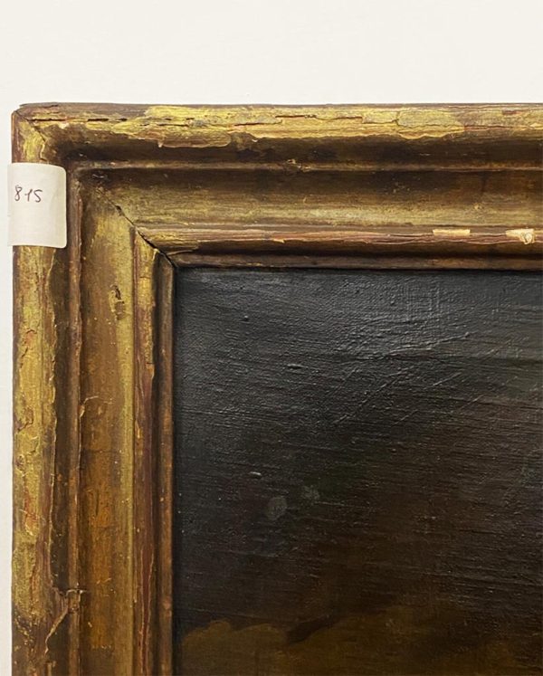 Natura morta: antico dipinto, olio su tela del XVIII secolo - Particolare della cornice