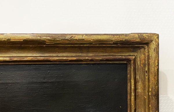 Natura morta: antico dipinto, olio su tela del XVIII secolo - Particolare della cornice