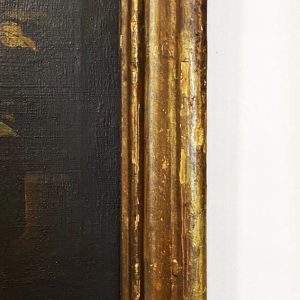 Natura morta: antico dipinto, olio su tela del XVIII secolo - Particolare della cornice