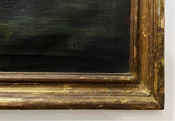 Natura morta: antico dipinto, olio su tela del XVIII secolo - Particolare della cornice