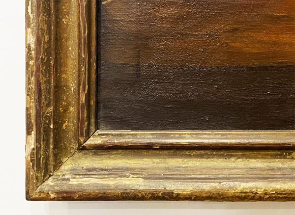 Natura morta: antico dipinto, olio su tela del XVIII secolo - Particolare della cornice