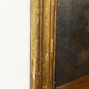 Natura morta: antico dipinto, olio su tela del XVIII secolo - Particolare della cornice