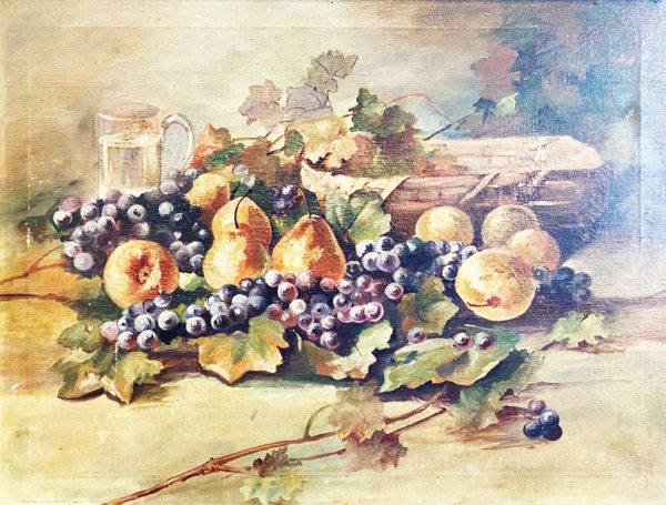 Natura morta, primi ‘900: dipinto ad olio su tela - Immagine Dettaglio