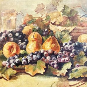 Natura morta, primi ‘900: dipinto ad olio su tela - Immagine Dettaglio