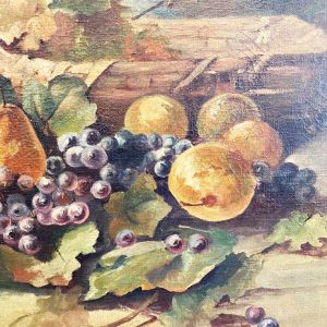 Natura morta, primi ‘900: dipinto ad olio su tela - Immagine Dettaglio