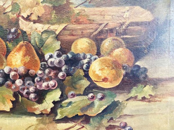 Natura morta, primi ‘900: dipinto ad olio su tela - Immagine Dettaglio