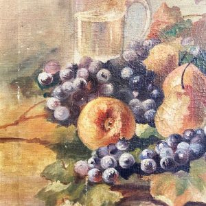 Natura morta, primi ‘900: dipinto ad olio su tela - Immagine Dettaglio