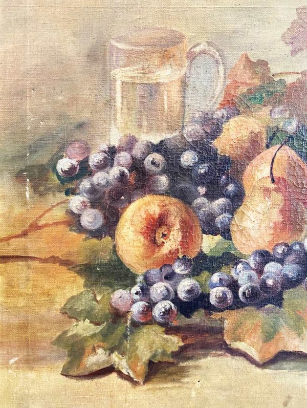 Natura morta, primi ‘900: dipinto ad olio su tela - Immagine Dettaglio