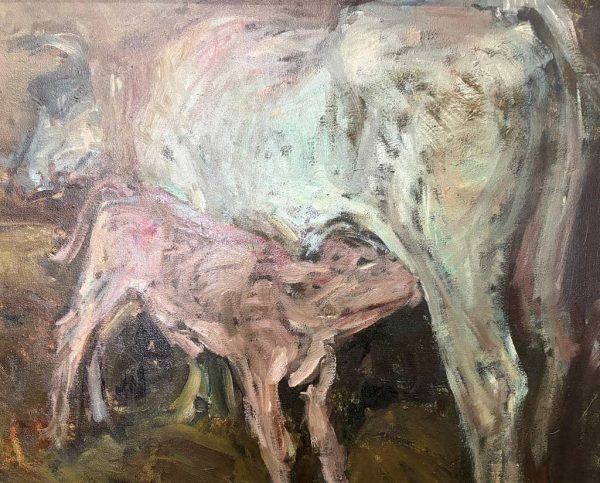 Paulo Ghiglia: “Maternità”, olio su tavola - Dettaglio