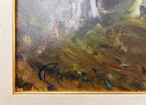 Paulo Ghiglia: “Maternità”, olio su tavola - Firma